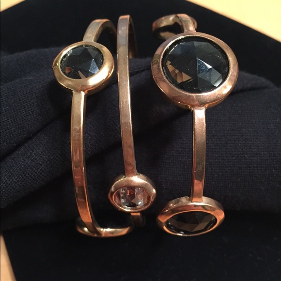 henri bendel Jewelry - 3 Henri Bendel Multi-Stone Bangle Bracelets